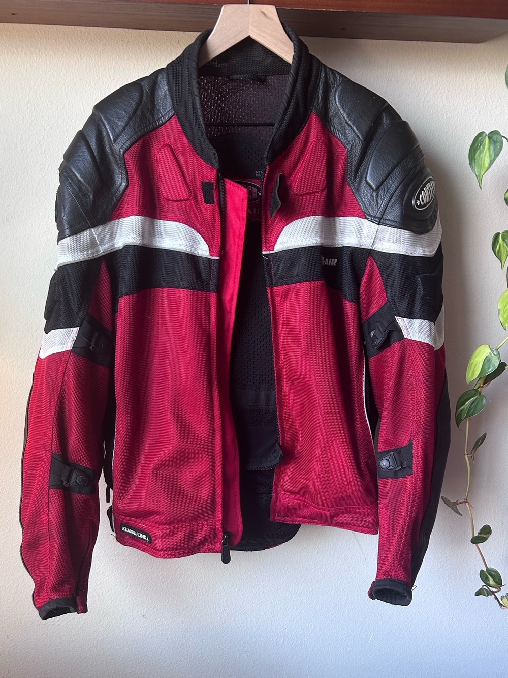 CORTECH GX-Air Armor Link 3 Red and Black Motorcycle Jacket